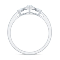 Certified Marquise Cut Moissanite Designer Halo Engagement Ring
