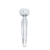 Certified Moissanite Engagement Ring with Bow Ribbon