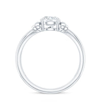 Certified Moissanite Engagement Ring with Bow Ribbon