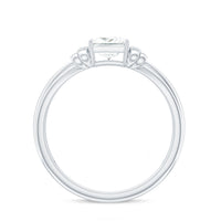 5 MM Princess Cut Certified Moissanite Designer Bow Engagement Ring