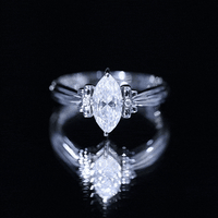 1 Carat Brilliant Cut Certified Moissanite Statement Ring