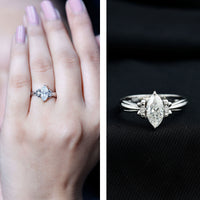 1 Carat Brilliant Cut Certified Moissanite Statement Ring