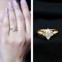 1 Carat Brilliant Cut Certified Moissanite Statement Ring