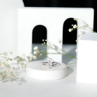 Princess Cut Moissanite Solitaire Bypass Promise Ring in Gold
