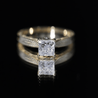 Princess Cut 1.2 Carat Moissanite Solitaire Engagement Ring