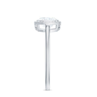6mm Cushion Cut Moissanite Solitaire Ring in Bezel Setting