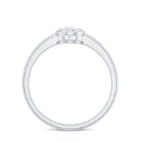 4X6mm Oval Cut Moissanite Solitaire Ring in Bezel Setting