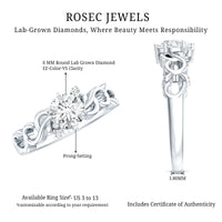 Lab Grown Diamond Art Deco Engagement Ring