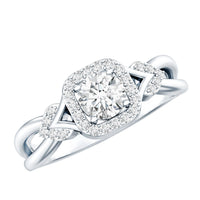 Lab Grown Diamond Halo Engagement Ring
