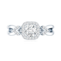 Lab Grown Diamond Halo Engagement Ring