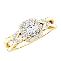 Lab Grown Diamond Halo Engagement Ring
