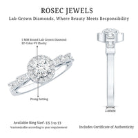 Lab Grown Diamond Minimal Engagement Ring For Her