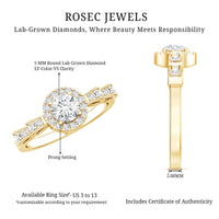 Lab Grown Diamond Minimal Engagement Ring For Her