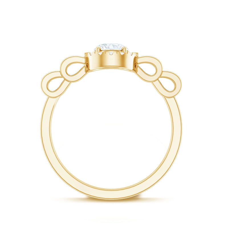 Lab Grown Diamond Minimal Engagement Ring For Her