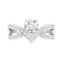 Certified Lab Grown Diamond Designer Solitaire Engagement Ring