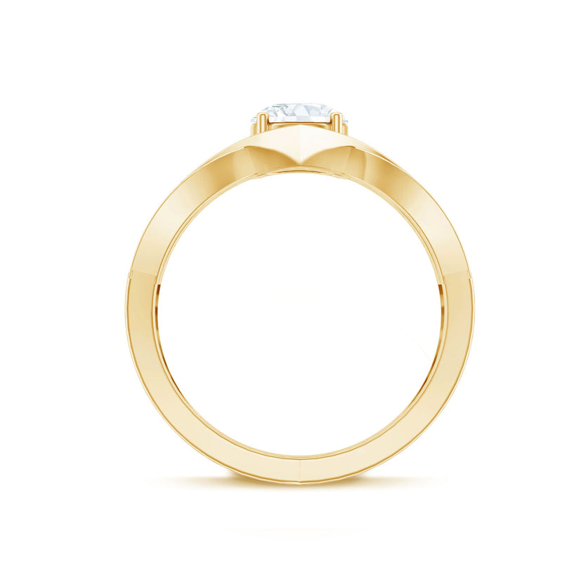 Certified lab-grown diamond solitaire engagement ring by Rosec Jewels featuring a sleek design and a sparkling center diamond.