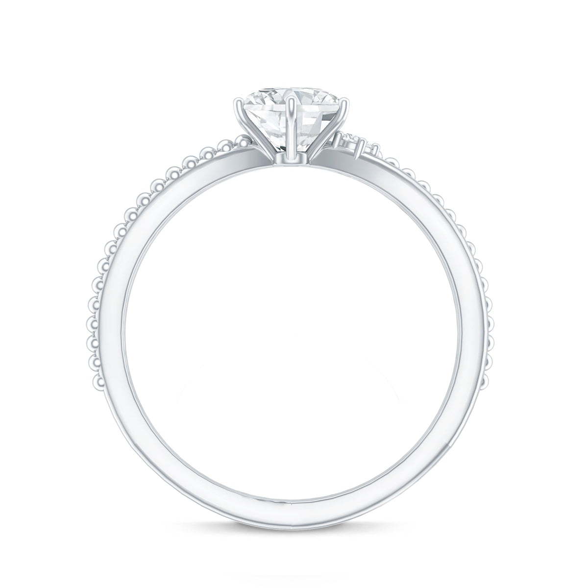Lab Grown Diamond Solitaire Splt Shank Engagement Ring