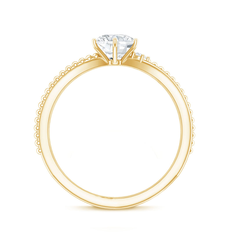 Lab Grown Diamond Solitaire Splt Shank Engagement Ring