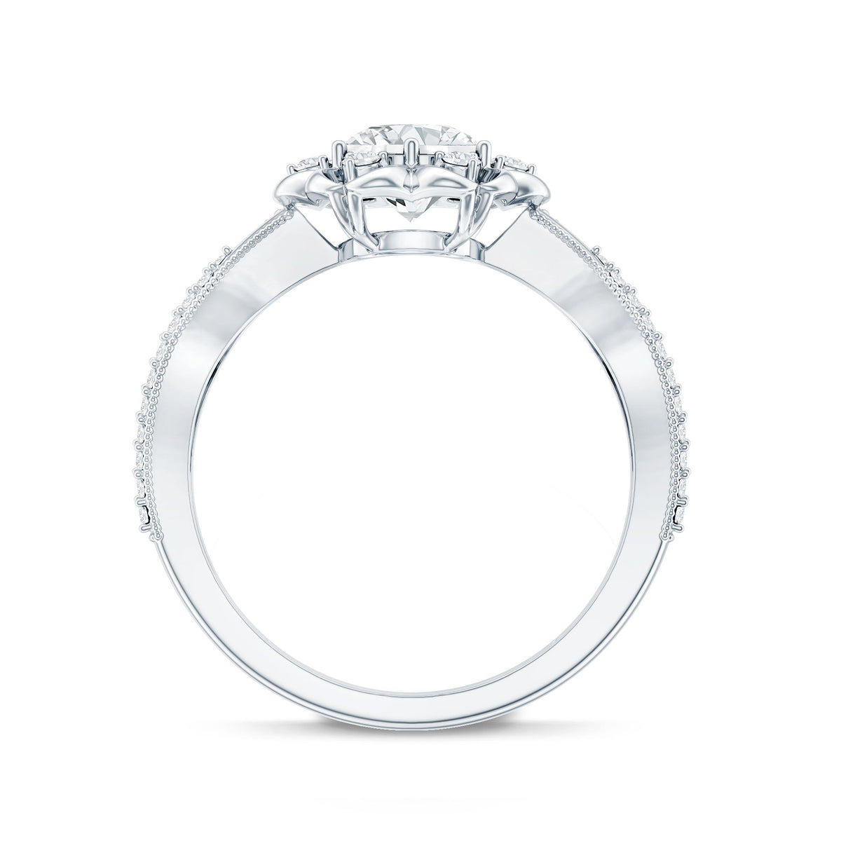 Nature Inspired Lab Grown Diamond Engagement Ring
