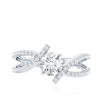 Certified Lab Grown Diamond Bypass Engagement Ring