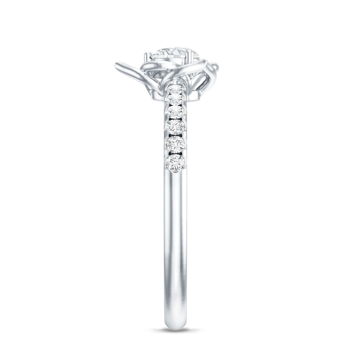 Certified Lab Grown Diamond Flower Promise Ring