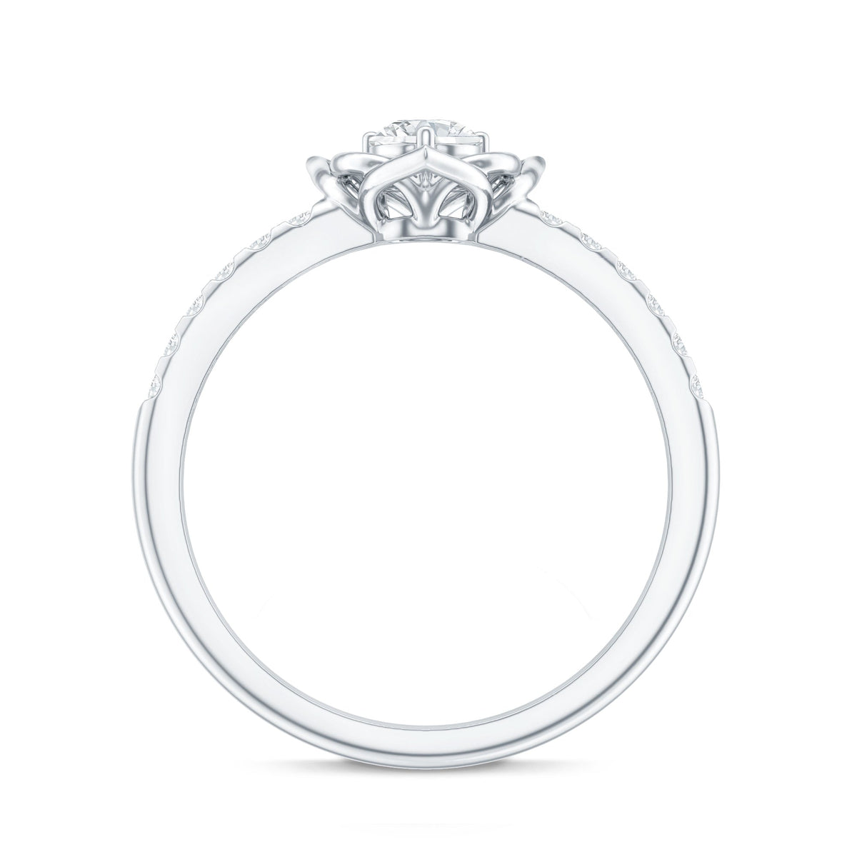 Certified Lab Grown Diamond Flower Promise Ring