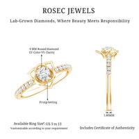 Certified Lab Grown Diamond Flower Promise Ring