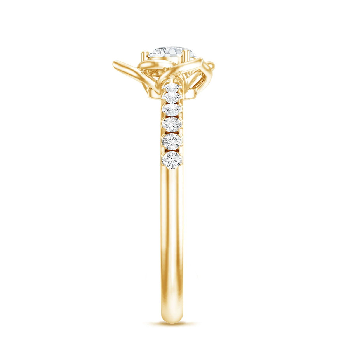 Certified Lab Grown Diamond Flower Promise Ring