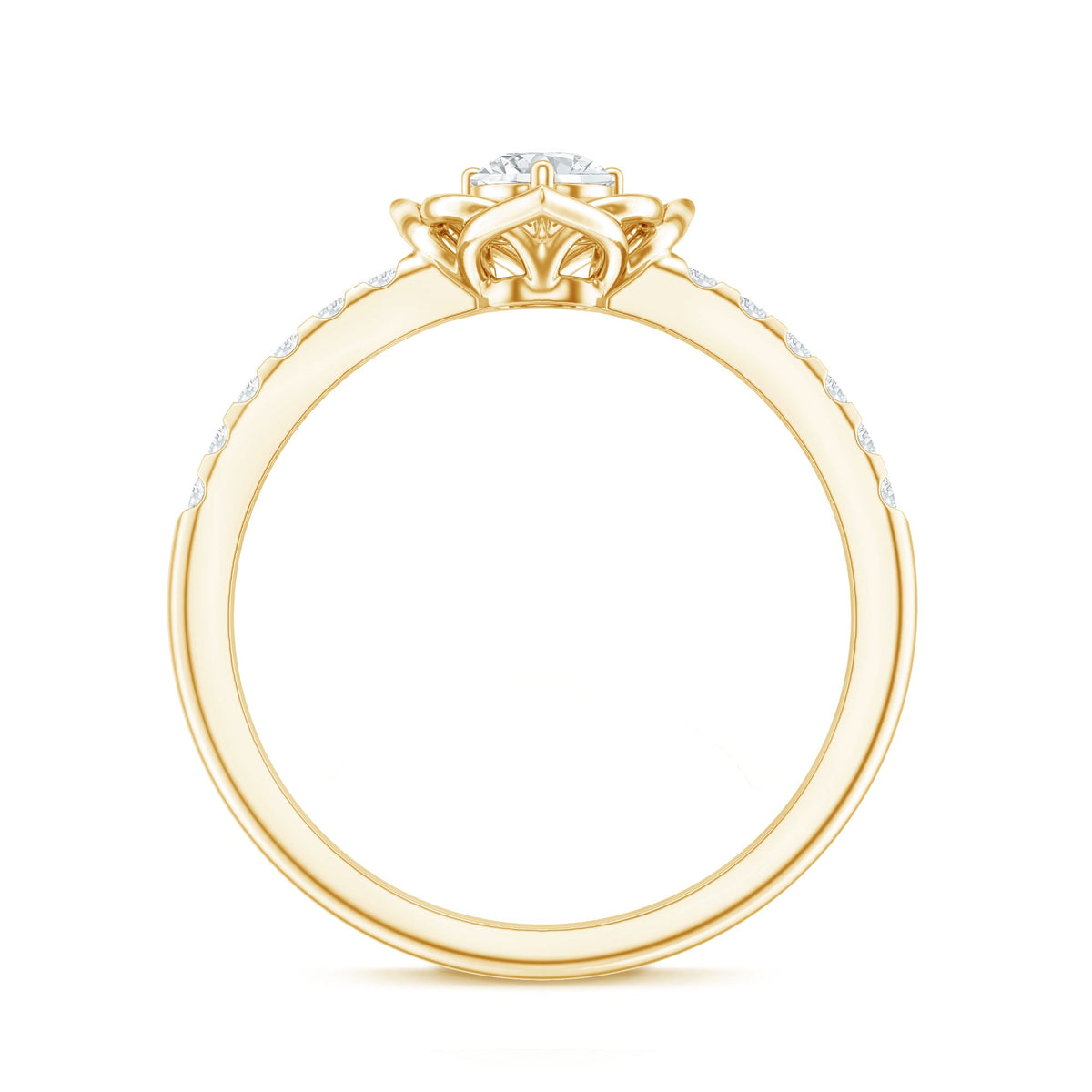 Certified Lab Grown Diamond Flower Promise Ring