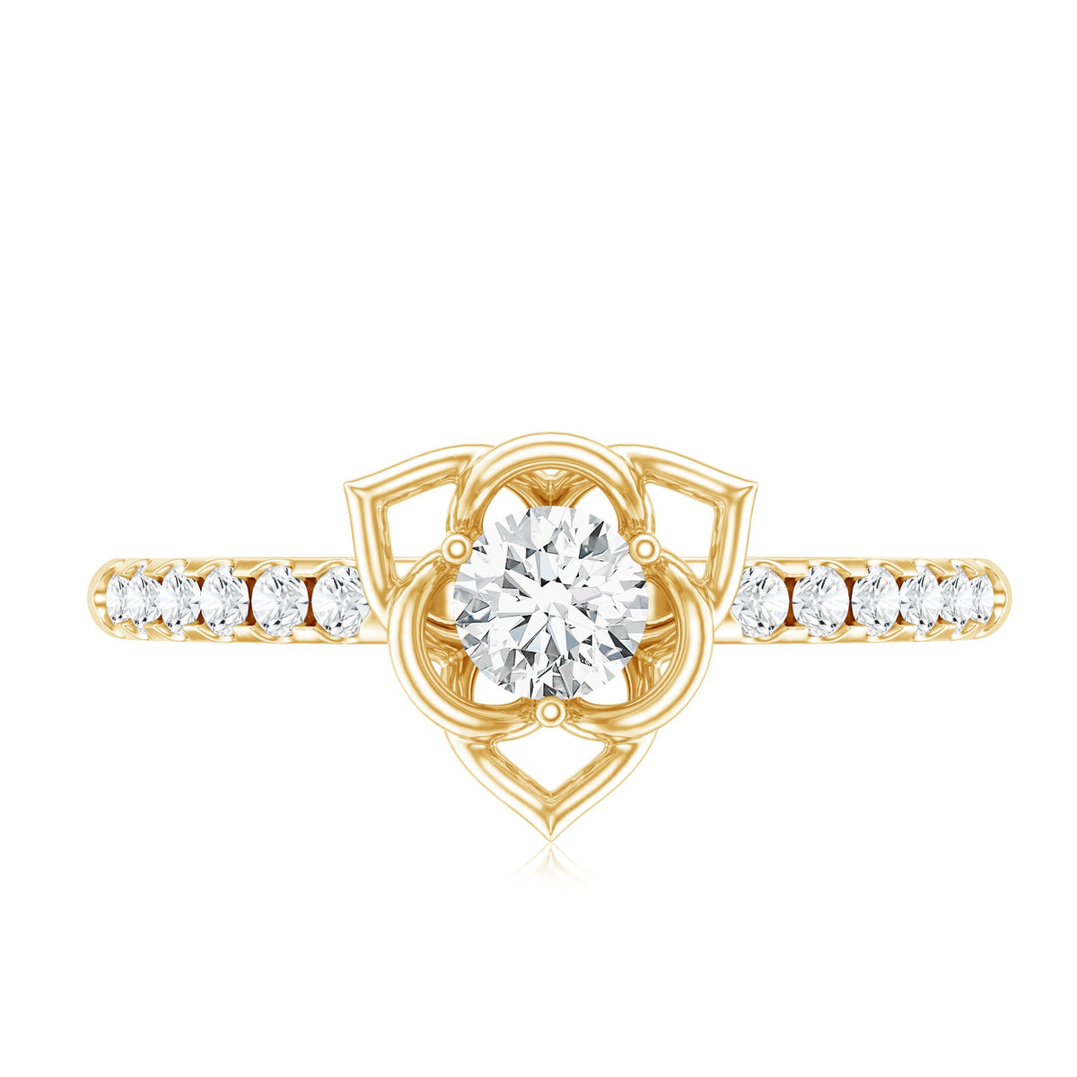 Certified Lab Grown Diamond Flower Promise Ring