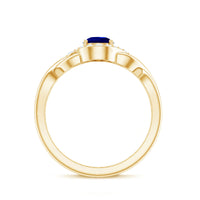 Certified 1.6 Carat Lab Grown Blue Sapphire Diamond Teardrop Engagement Ring with Crossover Shank