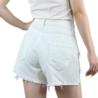 3pcs Women's High Waist Denim Shorts 2025 Summer Black Blue White Hot Pants Ripped Jeans Shorts Woman Short Trousers Streetwear