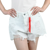 3pcs Women's High Waist Denim Shorts 2025 Summer Black Blue White Hot Pants Ripped Jeans Shorts Woman Short Trousers Streetwear