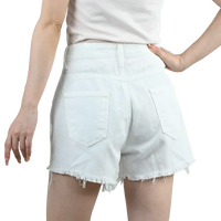 3pcs Women's High Waist Denim Shorts 2025 Summer Black Blue White Hot Pants Ripped Jeans Shorts Woman Short Trousers Streetwear