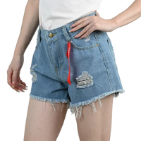 3pcs Women's High Waist Denim Shorts 2025 Summer Black Blue White Hot Pants Ripped Jeans Shorts Woman Short Trousers Streetwear