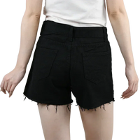 3pcs Women's High Waist Denim Shorts 2025 Summer Black Blue White Hot Pants Ripped Jeans Shorts Woman Short Trousers Streetwear