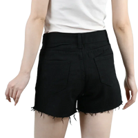 3pcs Women's High Waist Denim Shorts 2025 Summer Black Blue White Hot Pants Ripped Jeans Shorts Woman Short Trousers Streetwear
