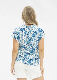 The Nicole V-Neck Top, Floral