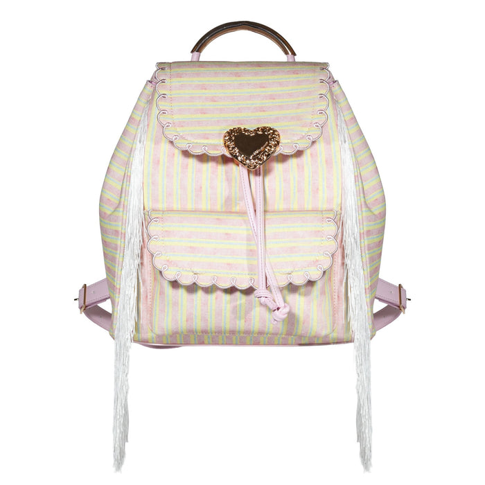 Seaside Sweetheart Fringe Backpack Pink Multi