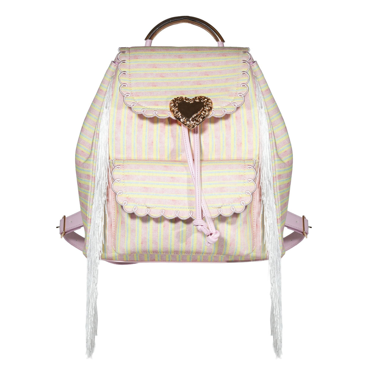 Seaside Sweetheart Fringe Backpack Gingham