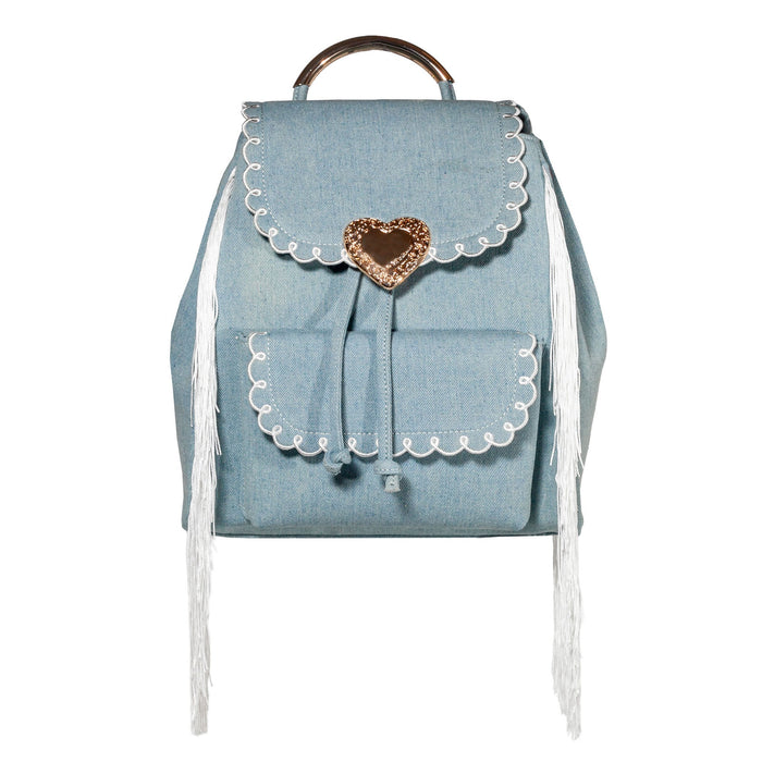 Seaside Sweetheart Fringe Backpack Denim