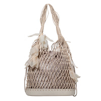 Secret Garden Macramé Tote Bag with Removable Pouch