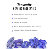 1/2 CT Tanzanite Solitaire Necklace in Bezel Setting