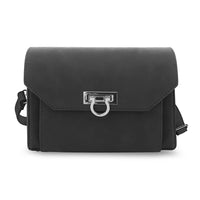 Black Venesia RFID wallet by SaveTheGirls showing multiple card slots and sleek leather design.