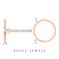 Natural Diamond Half Eternity Stackable Ring for Women