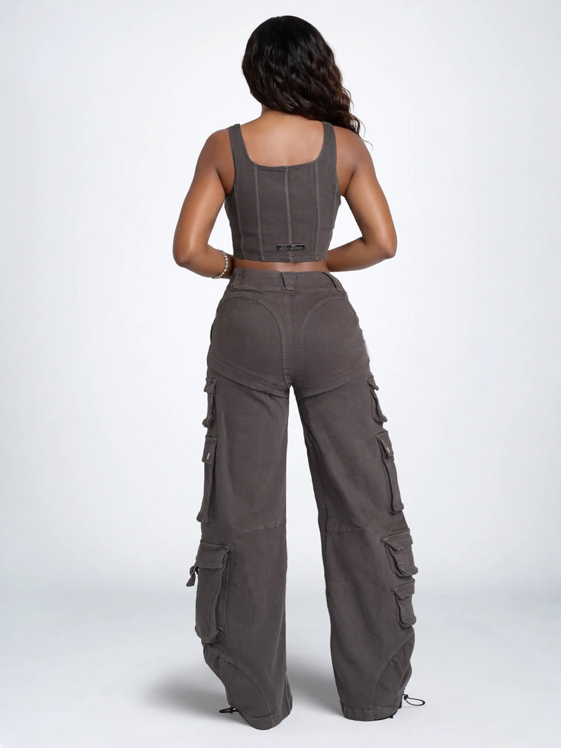 Low-Rise Twill Cargo Pant