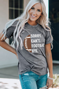 Women's American football T-shirt by Adelyne's Boutique, featuring comfortable fit and football-themed design.