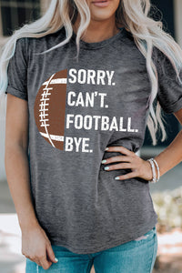 Women's American football T-shirt by Adelyne's Boutique featuring a casual fit with sports-themed graphic design.