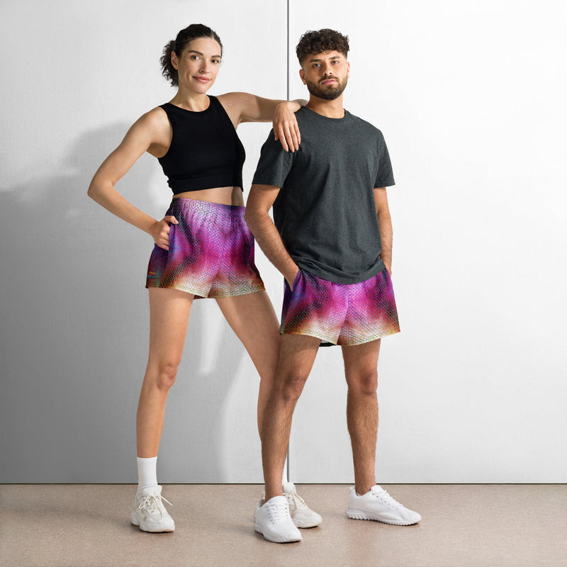 Pixeled Athletic Shorts For EDM Rave Festival Outfit Clothing