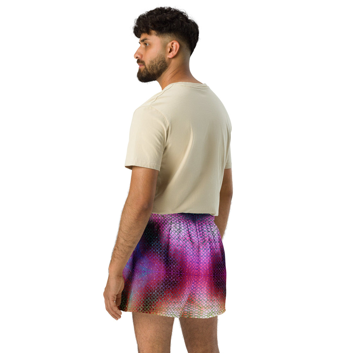 Pixeled Athletic Shorts For EDM Rave Festival Outfit Clothing